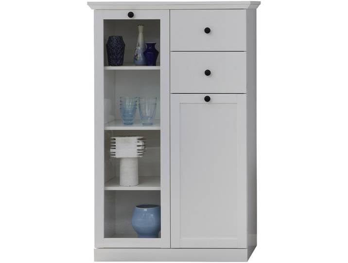 Vitrine Wombat weiss Holzwerkstoff B 81 H 129 cm