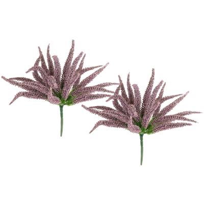 Kunstpflanze I.GE.A. "Erikabusch 2er Set", lila, B:25cm H:25cm L:25cm, Kunststoff, Kunstpflanzen, Kunstpflanze, 25cm Heidenkraut Strauch Dekopflanze Dekoblume Bouquet Pflanze