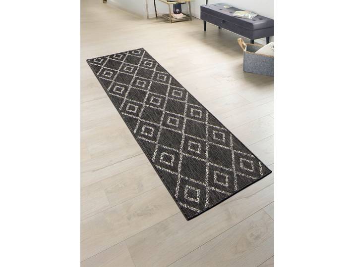 Außenbereich geeignete Läufer im Sisal-Look, Anthrazit-Weiss, Größe 101 (Läufer, 67 cm breit)
