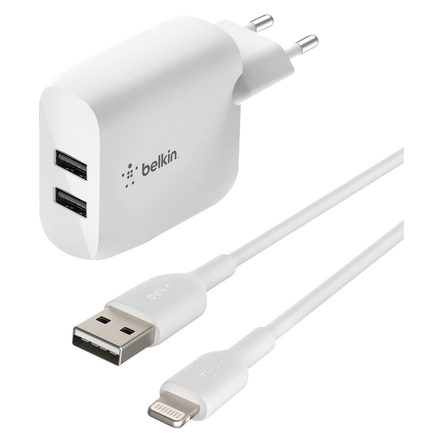 Belkin Boost Charge (24 W, 2 Ports) (WCD001vf1MWH)