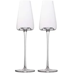 Intirilife Champagner Sekt Glas Set 220ml, Weingläser, Transparent