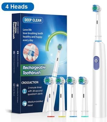 Uplifted Goods Rotary Kinetic Dental Hygiene white 4 Heads