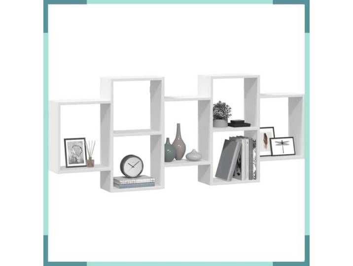 étagère murale - 853209 - blanc - 159 x 18 x 65 cm - bois d'ingénierie