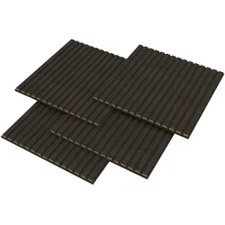 neu.holz, Wandpaneele, Akustik-Wandpaneel 4er Set Vang 1,44 m2 Eichenoptik, dunkelgrau () (1.44 m2, 60 x 60 cm)