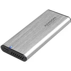 Axagon EEM2-SG2 externes Gehäuse für M.2 SSDs USB-C 3.2 Gen 2 (M.2), Festplattengehäuse, Grau, Silber, Schwarz