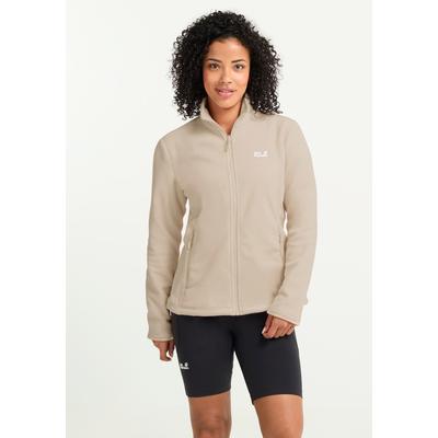 Fleecejacke JACK WOLFSKIN "TAUNUS 200 FZ W", Damen, Gr. XL, oyster, Fleece, Obermaterial: 100% Polyester. Futter: 100% Polyester, Jacken Fleecejacke, als sportlicher Midlayer, für Wandern und Freizeit, wärmend