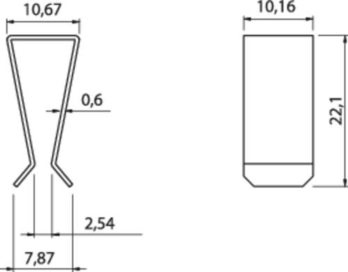 Fischer Elektronik Transistor-Klammer Passend für (Gehäuseart (Halbleiter)): TO-220 (L x B x H) 22.1 x 10.2 x 10.7mm