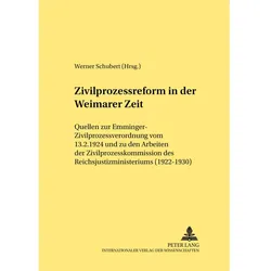Zivilprozessreform in der Weimarer Zeit, Fachbücher von Werner Schubert