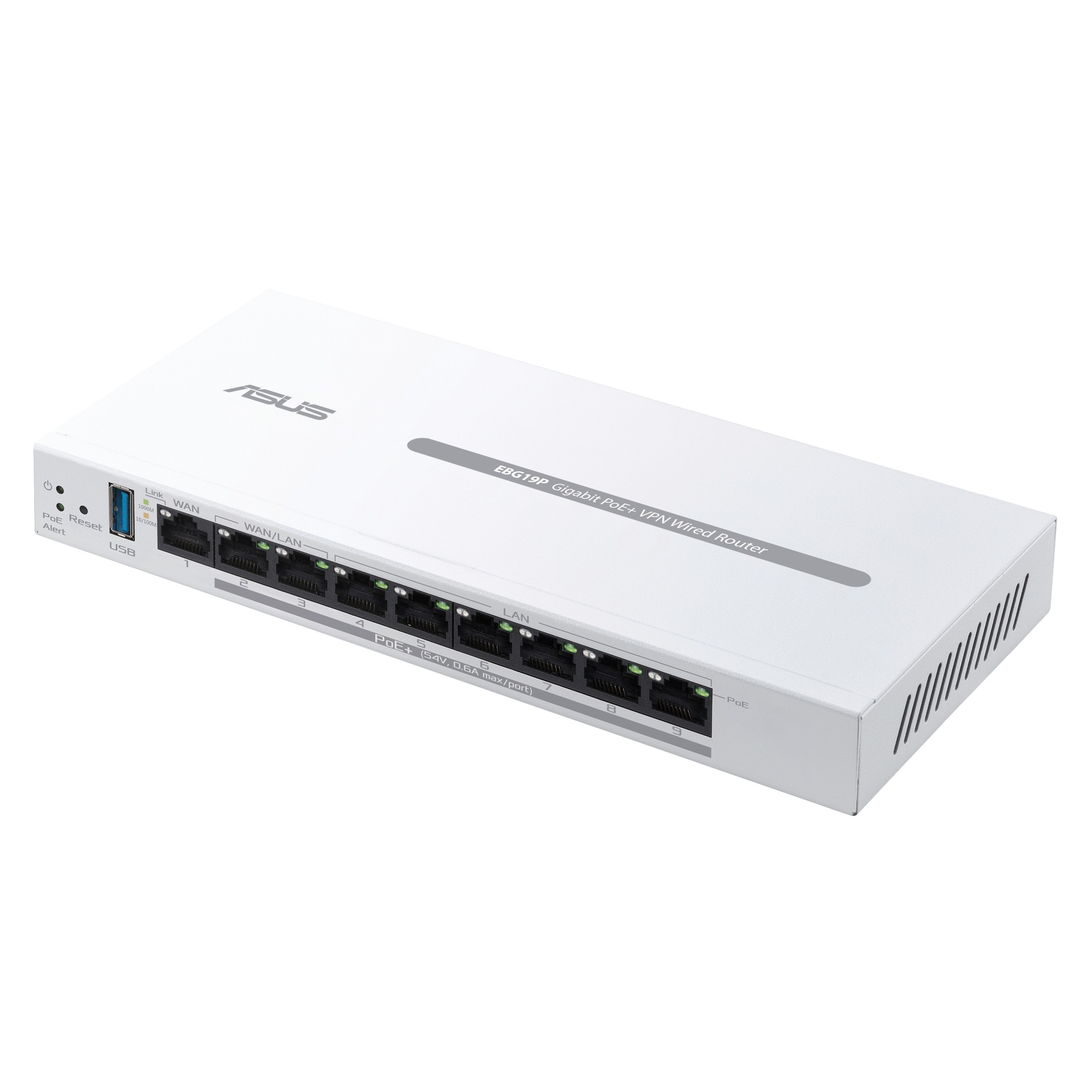 ASUS Expert Wifi EBG19P 8-port Gigabit VPN Kabel Router, PoE+ Ports 30W 90IG08C0-MO3B00