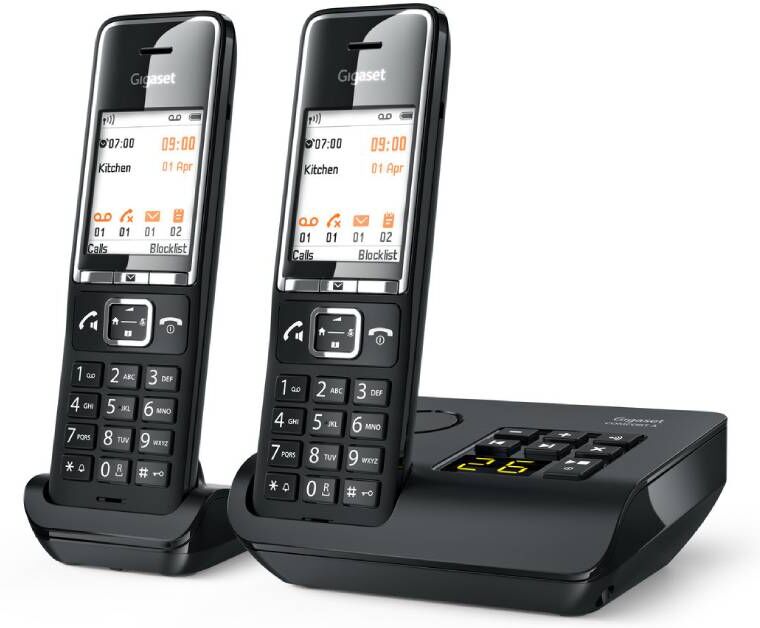 Siemens Gigaset Comfort 550AD Nouveaux téléphones sans-fil avec répondeur pour ne manquer aucune communication.