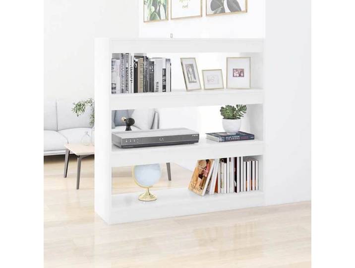 Bibliothèque séparatrice de pièce 100 x 30 x 103 cm coloris blanc