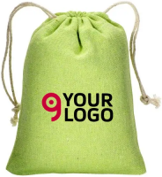 Sacchetto regalo in cotone riciclato 10x14 cm 150g/m² eco-friendly Personalizzate o neutre