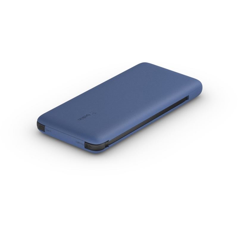 Belkin Powerbank 10K INC USB-C and Lightning Cables, blau