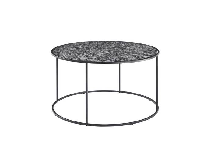 Livetastic Couchtisch, Schwarz, Metall, Glas, rund, rund, 80x45x80 cm, Wohnzimmer, Wohnzimmertische, Couchtische