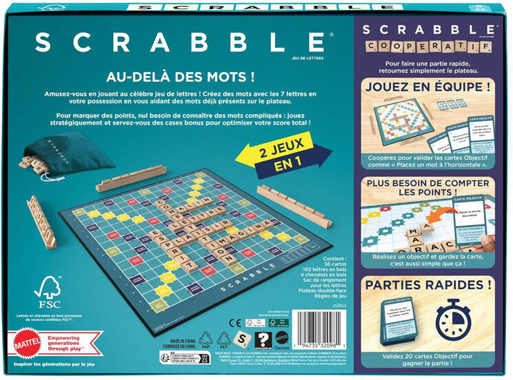 Mattel Scrabble En Bois
