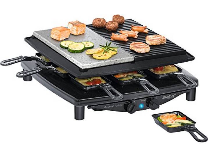 Steba RC 4 Plus Gourmet Raclette, Made in Germany, voor 8 personen, 1450 Watt
