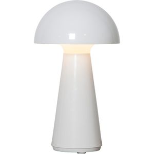 McShine Tischlampe Mushroom, weiß, LED, warmweiß, für außen (IP44), dimmbar, mit Akku