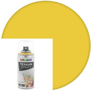 Dupli-Color Stoffmalfarben TEXstyle Spray, Sprühfarbe, gelb, für helle & dunkle Textilien, waschfest bis 30°C, 150ml