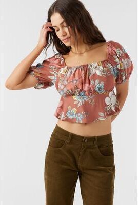 O'Neill s Autumn Top in Cedar Wood, Size Medium, Viscose