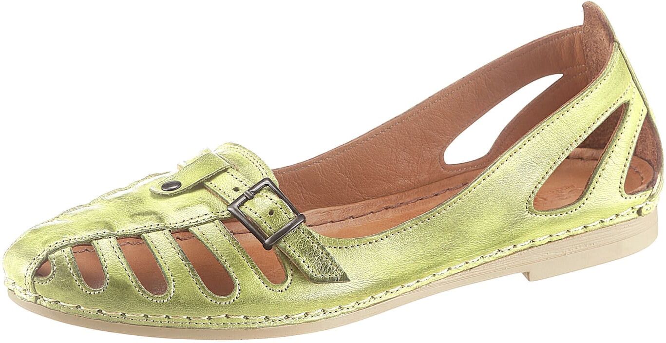 Slipper GEMINI, Damen, Gr. 41, grün, Glattleder, Schuhe Slipper grün 41