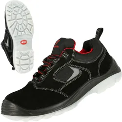 Nitras, Sicherheitsschuhe, EASY STEP, S1P Sicherheitshalbschuhe, widerstandsfähiges Veloursleder, schwarz, widerstandsfä (S1P, 47)