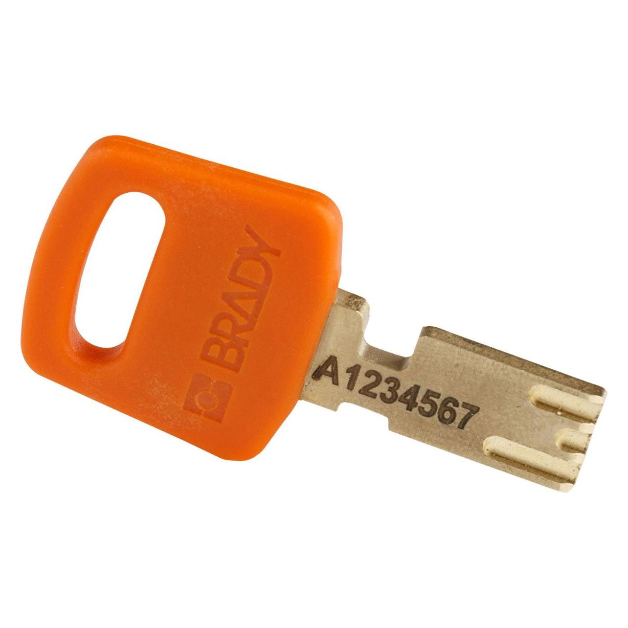 Brady SafeKey Compact Lockout-Vorhängeschlösser aus Nylon (CPT-ORG-25PL-KD)