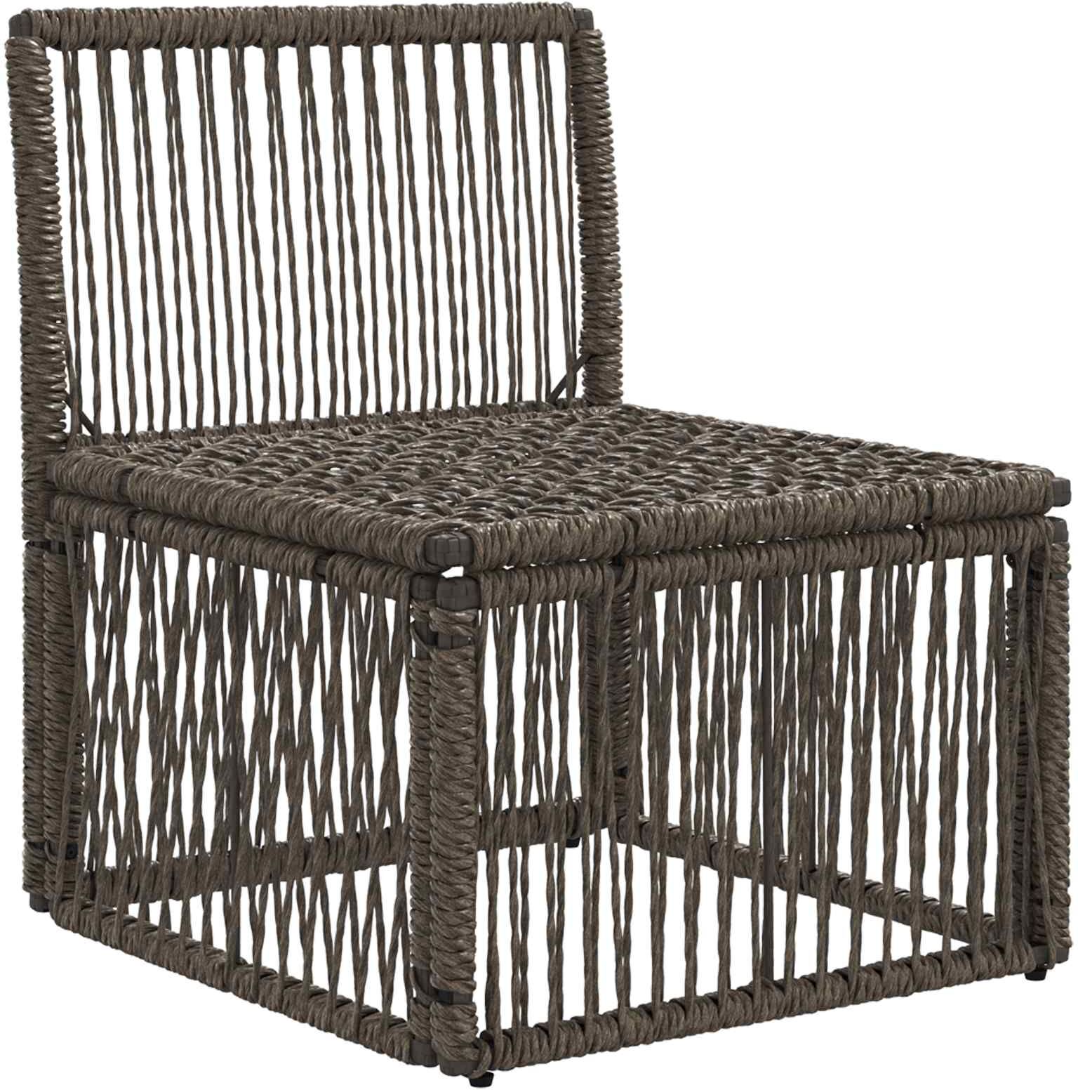 vidaXL Unité Canapé sans accoudoir Gris polyrotin