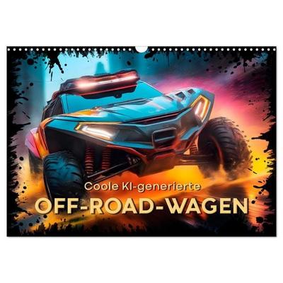Coole KI-generierte OFF-ROAD-WAGEN (Wandkalender 2027 DIN A3 quer), CALVENDO Monatskalender