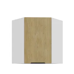 Küchen Eckhängeschrank 60x60 cm CREMONA Eiche hell Küche Küchenzeile Küchenblock