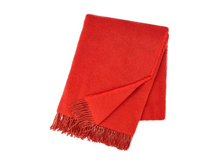 Scandi Living Plaid en laine Sandstone 130x180 cm Rouge