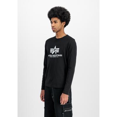 Longsleeve ALPHA INDUSTRIES "Basic BL Longsleeve", Herren, Gr. S, schwarz, Obermaterial: 100% Baumwolle, Shirts