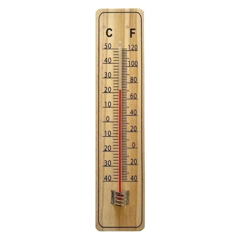 Magni Thermometer Holz Nostalgie Stil für Inen und aussen Temperaturmessgerät Grad und Fahrenheit (32833528)