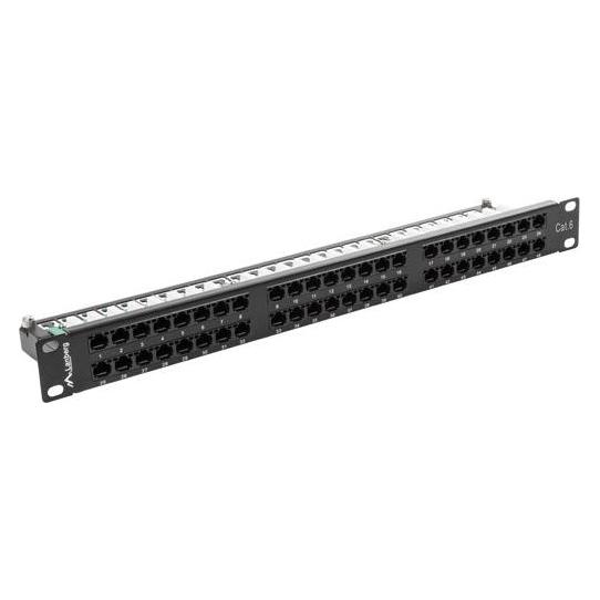 Lanberg Patch Panel 48 port 1U, cat. 6, black (PPU6-1048-B)