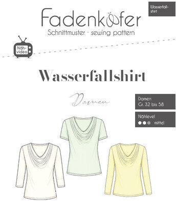 Fadenkäfer Schnitt "Wasserfallshirt" für Damen
