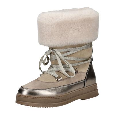 Snowboots PETER KAISER "Peter Kaiser Stiefel Leder", Damen, Gr. 38, beige (sand), Leder, Schuhe Snowboots