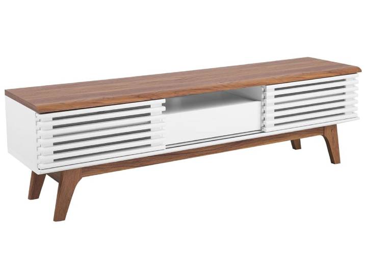 Meuble tv marronblanc