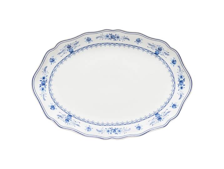 Plateau de service Vila 32 x 22cm Blanc/Blanc/Bleu