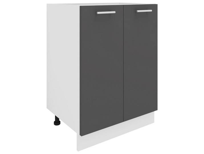 Mid.you Küchenunterschrank, Anthrazit, Weiß, 1 Fächer, 60x82x46 cm, individuell planbar, Küchen, Küchenmöbel, Küchenschränke, Küchenunterschränke