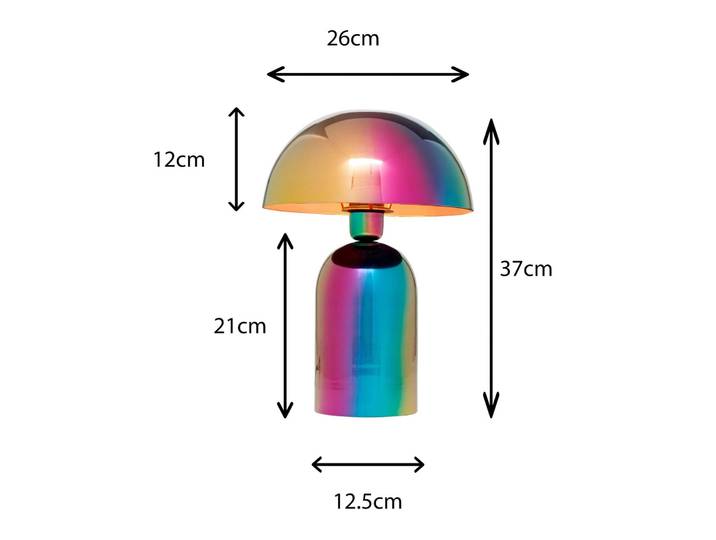 KARE Tischlampe Rainbow, Multicolour, für Wohn- / Esszimmer, Metall, Modern