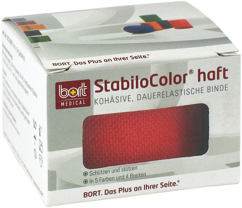 Bort Stabilocolor haft Binde 4cm rot