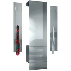 GARDEROBE Hollywood Grau Hochglanz