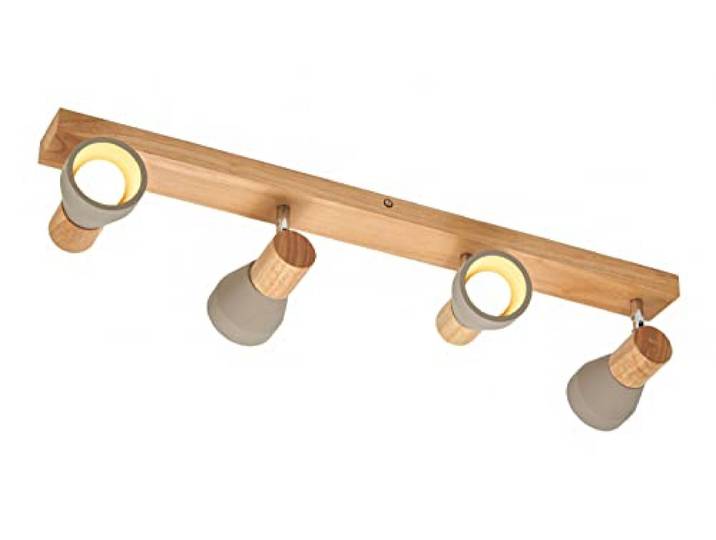 Lindby Spot en béton Filiz à intensité variable (Scandinave) Gris e. a. pour Chambre coucher (à 4 lampes\, E14) Lampe encastrable plafonnier applique