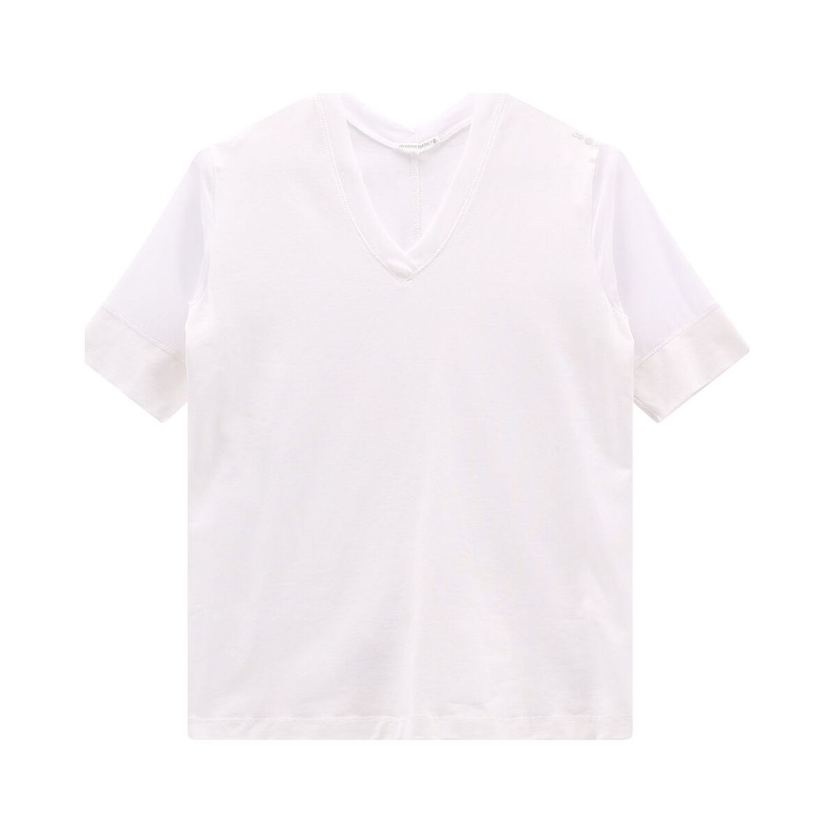 Jeanne Baret Polynesia V-neck T-shirt bianco (A001) 32 55F5446-A001-32