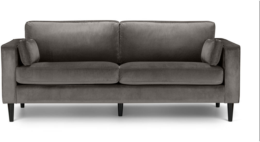 Mercury Gagarin 3 Seater Velvet Sofa Dark Grey 86cm H X 208cm W X 89cm D