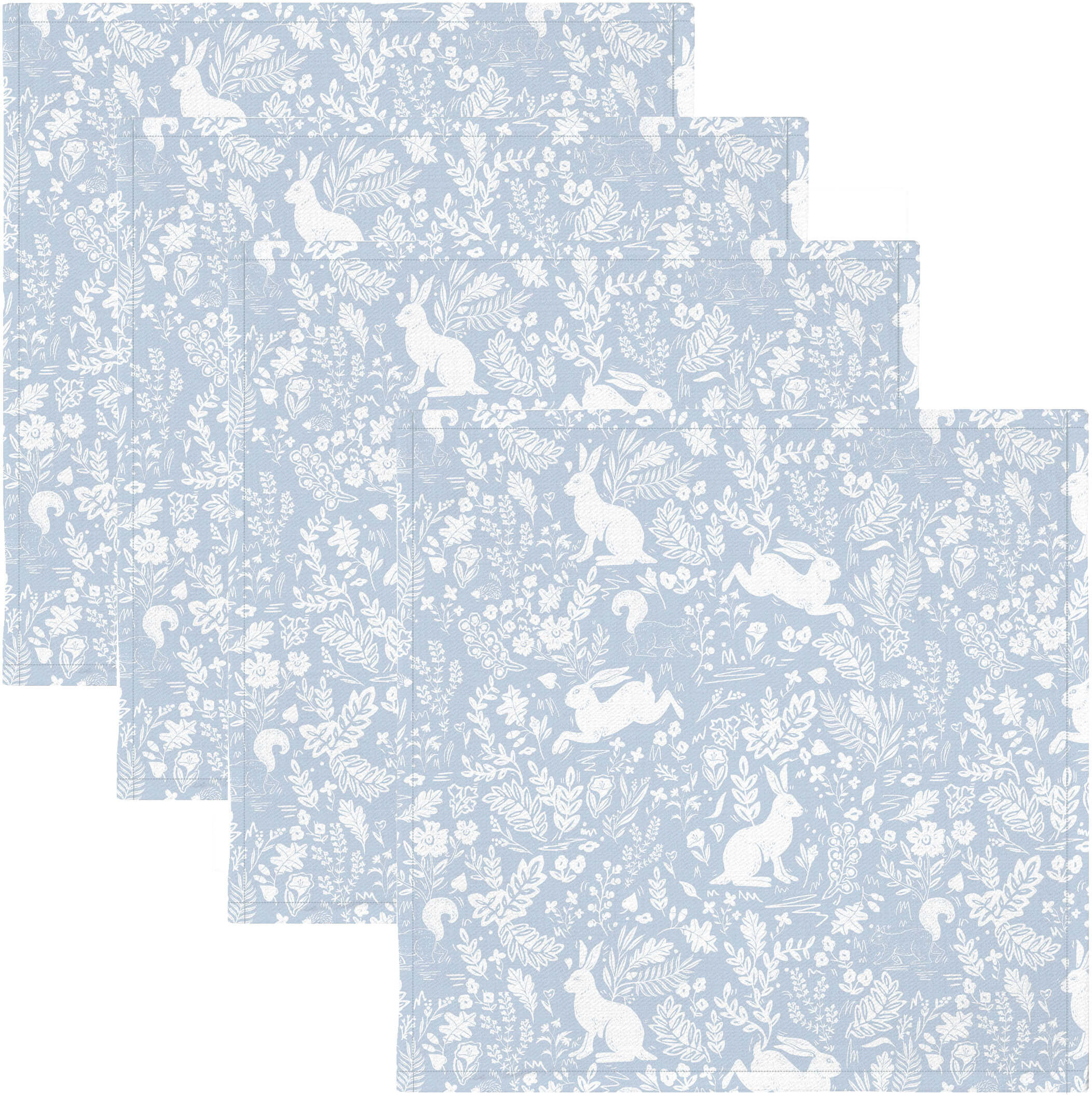 William Morris Forest Life Blue Pack Of 4 Napkins