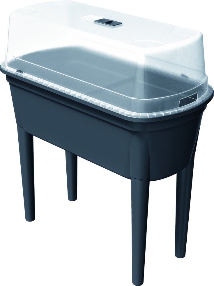 Prosperplast since 1993 Prosperplast Anzuchttisch-Set Bloomo Kunststoff 77,5 x 38 cm anthrazit