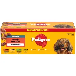 PEDIGREE Senior Nassfutter für Hunde, in Geleesachets 40x100g