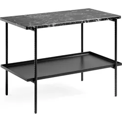Rebar Beistelltisch zweistufig, 75 x 44 x 55 cm, schwarzer Marmor