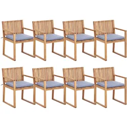 GARTENSTUHL 8er Set Blau Sassari II