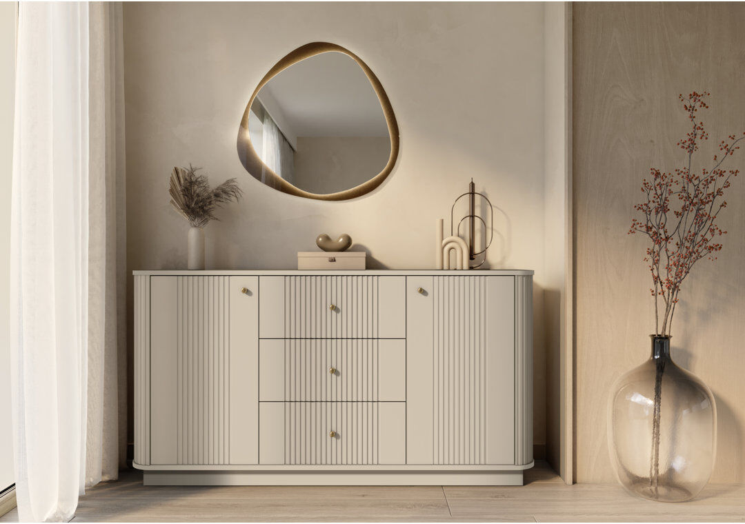 Bogart. Vesper 160cm Sideboard Beige/Gold 77cm H X 160cm W X 38cm D